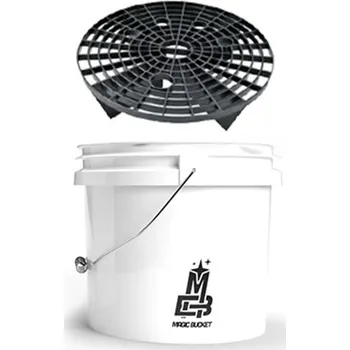 Magic Bucket White - detailingový kbelík 13 l s mřížkou