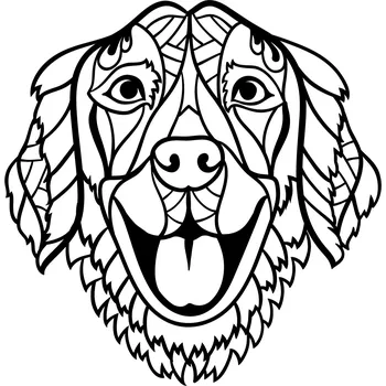 Samolepící dekorace PES zentangle / 20x20 cm (Samolepicí šablona na pískování)