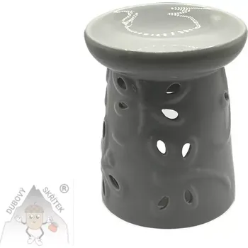 Aroma lampa Keramická aroma lampa Vážka „Rustikální elegance“ – hnědá dekorace pro aromaterapii bílá