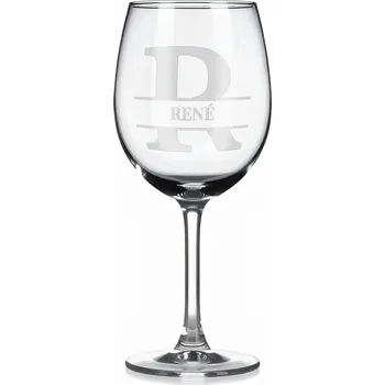 Sklenice Vínová sklenka s gravírovaným jménem – RENÉ II