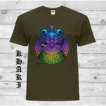 Pánské oblečení levne-bavlnene-tricko-potisk-kamenny-chrlic Barva: Khaki, velikost: XXL