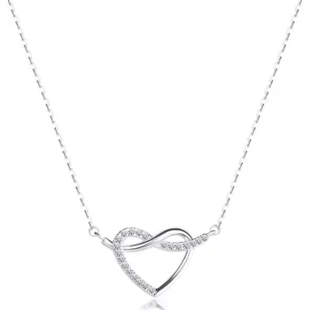Náhrdelník Náhrdelník ze stříbra 925 - srdce spojené se symbolem nekonečna, zirkony