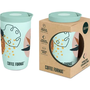Coffee Format Termohrnek, Mátový se vzorem rostlin 350 ml