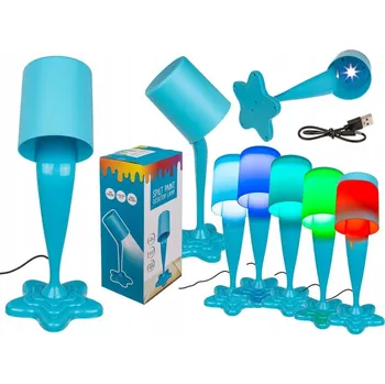 Lampička Rozlitá LED Lampička - Modrá USB Měnící Barvy