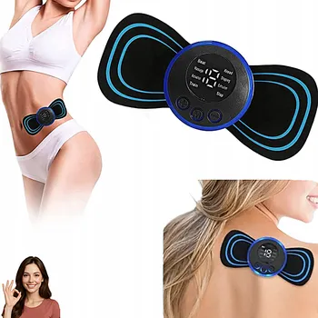 Masážní přístroj MASÁŽNÍ PŘÍSTROJ ELEKTROSTIMULÁTOR PRO KRK, ŠÍJI A BŘIŠNÍ SVALY EMS 8 REŽIMŮ USB OVLADAČ