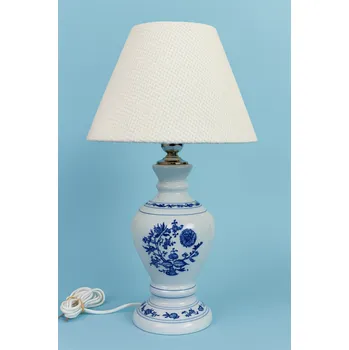 Jednorázové nádobí Lampa cibulák se stínítkem 55 cm originál český porcelán Dubí 2.jakost