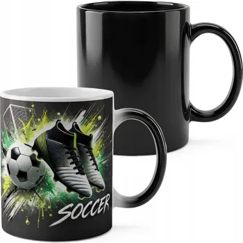 MAGICKÝ HRNEK 330ML S POTISKEM - FOTBALOVÝ MÍČ SPORT TÝM ZÁPAS POHÁR