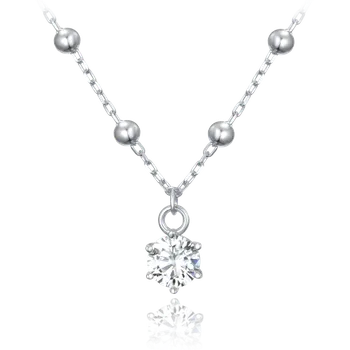 Náhrdelník Moonlit Stříbrný náhrdelník se zirkonem na jemném řetízku
