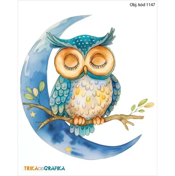 Textilie k potisku Sova – nažehlovačka 14x11cm