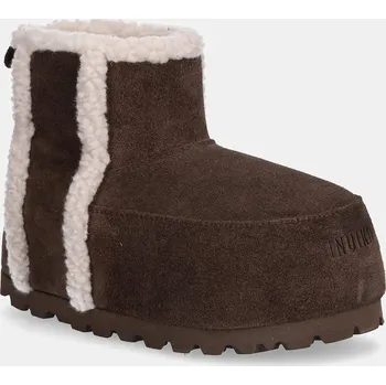 Dámská zimní obuv Semišové sněhule Inuikii Chunky Boot hnědá barva, 1002.005.0021.150 89X, EUR 41