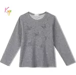 Dívčí tričko dlouhý rukáv Kugo WL0942 šedé