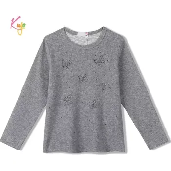 Dívčí tričko Dívčí tričko dlouhý rukáv Kugo WL0942 šedé