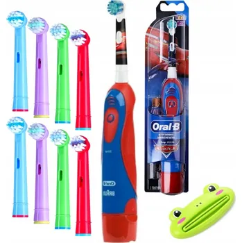 Elektrický zubní kartáček Elektrický Zubní Kartáček Oral-B pro děti Auta Cars na baterie - Sada