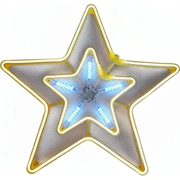 Vánoční dekorace Neonová hvězda LED 60 cm svítící vánoční dekorace do okna velká XXL