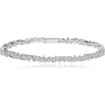 Náramek Náramek ze stříbra 925 - motiv měsíce, slunce a hvězd, čiré zirkony