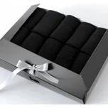 KNITVA Dárkové balení pánských ponožek KAREL tmavá modrá - 10 párů modrá tmavá 41