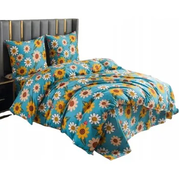 Povlečení Sada Povlečení pro dvoulůžko Slunečnice 160x200 se 2 povlaky 70x80