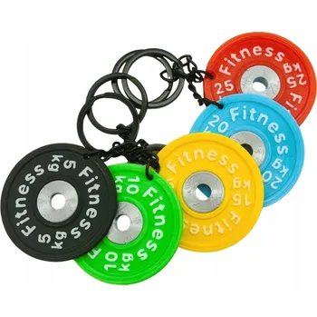 Vrták MiniGym - Sada přívěsků na klíče s motivem závaží na činku - 5 ks