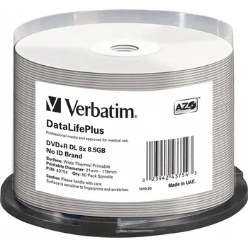 Optické médium DVD médium Verbatim DVD+R DL 8,5 GB 50 ks