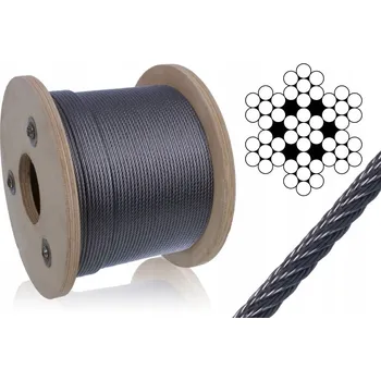 Lany Nerezové lanko / A4 - AISI 316 / oplet 7x7 / tloušťka 1 mm / role 2000 m / 10 m