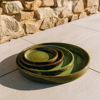 Květináč Květináč keramický 16 cm zelený