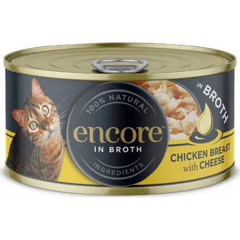 Krmivo pro kočku ENCORE Kočka Kuře se sýrem ve vývaru pro kočky 70g