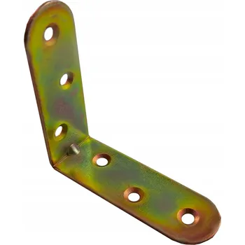 Úhloměr Úhelník tesařský spojovací zesílený zaoblený 60x60x20 zlatý 10 KUSŮ