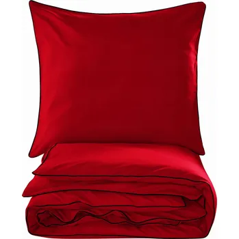 Povlečení POVLEČENÍ BASIC BAVLNĚNÉ 160x200 ČERVENÉ