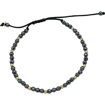 Náramek Zlatý náramek šňůrka hematit