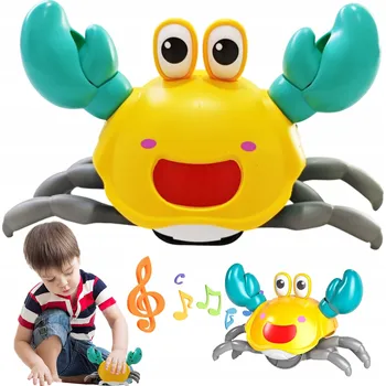 Hračka pro nejmenší HRAČKA ELEKTRICKÝ KRAB SIMULUJÍCÍ POHYB, SENZOR PŘEKÁŽEK, SVĚTLA