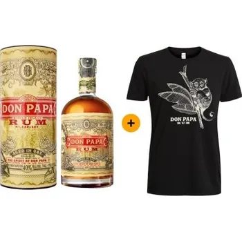 Rum Výhodný balíček Don Papa Rum v tubě a tričko L