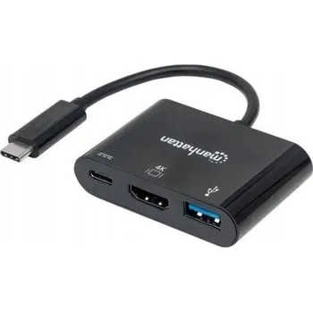 USB hub Adaptér MANHATTAN USB 3.1 na HDMI, USB 24-pin, USB 4-pin 152037 USB 3.1 - HD