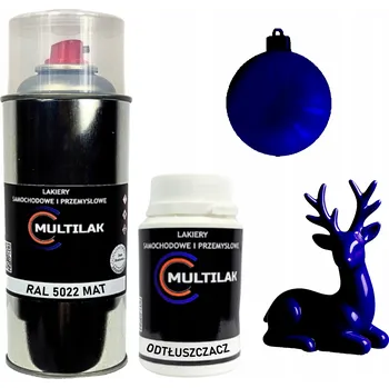 Barva ve spreji Matný lak ve spreji na figurky, skleněné a keramické ozdoby RAL 5022