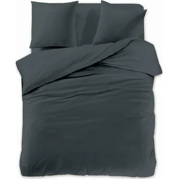 Povlečení Sada Povlečení Šedé dvoulůžkové 140x200 se 2 povlaky na polštáře 70x80