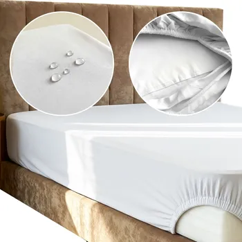 Prostěradlo NEPROPUSTNÉ PROSTĚRADLO VODĚODOLNÉ 200x220 +30 BAVLNA JERSEY BÍLÉ