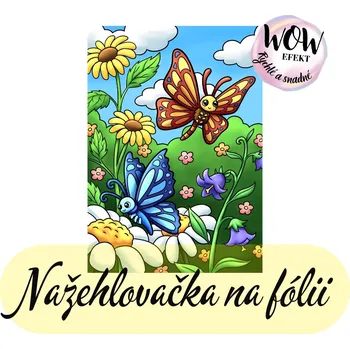 Nažehlovačky na fólii Nažehlovačka na fólii, MOTÝLI na louce, 11,2 x 7,9 cm,1 kus