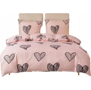 Povlečení Sada Povlečení pro dvoulůžkové srdce 2 160x200 se 2 povlaky na polštáře 70x80