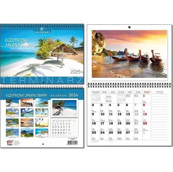 Kalendář Kalendář 2026 A3 plánovací 13 listů Exotické kouty světa