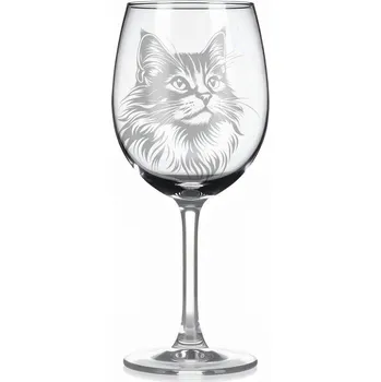 Sklenice Sklenice na víno s kočkou – motiv 149