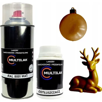 Barva ve spreji Matný lak ve spreji RAL 8001 pro figurky, skleněné a keramické ozdoby