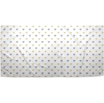 Ručník Sablio Ručník Malované srdce na bílé - 70x140 cm