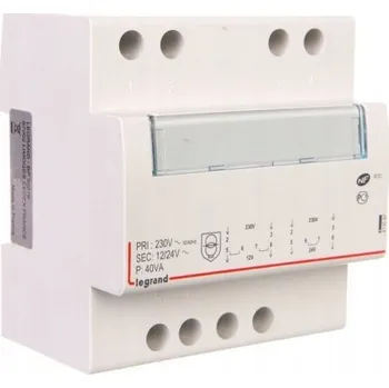Transformátor LEGRAND Modulární bezpečnostní transformátor TR340 230/12/24V 40VA 413097