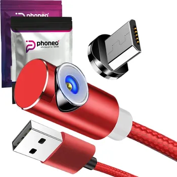 Datový kabel Kabel Phoneo USB - microUSB typ B, 1 m, červený