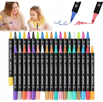 SADA 36 BAREVNÝCH OBOUSTRANNÝCH AKRYLOVÝCH POPISOVAČŮ 170MM VODĚODOLNÉ