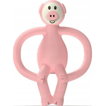 Smyslové kousátko Matchstick Monkey silikonové růžové