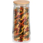 Skleněná dóza na sypké potraviny s bambusovým víčkem a těsněním 1,4 l