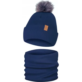 Čepice Zimní sada: Čepice Nákrčník , bambulka, chlapec, holčička, 1-3 roky