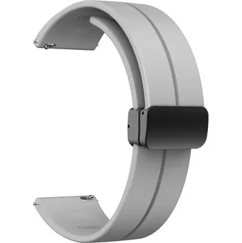 Silikonový řemínek 22 mm pro Xiaomi Mi Watch 2 Pro S3 S2 S1 Active Pro Samsung Garmin Huawei Amazfit Honor kovová spona šedá