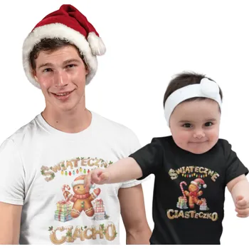 Pánské oblečení Vánoční oblečení TÁTA 3XL a body PERNÍČEK – sada pro tátu a dítě