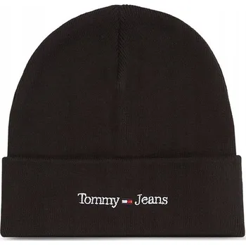 Čepice Tommy Hilfiger zimní čepice beanie černá, univerzální velikost